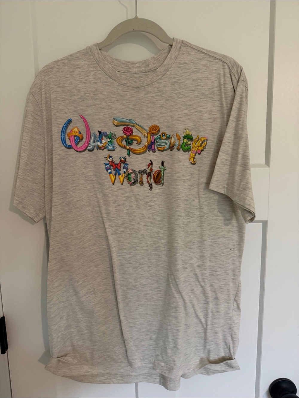 Disney Multicolor Logo Tee - Light Heather Gray